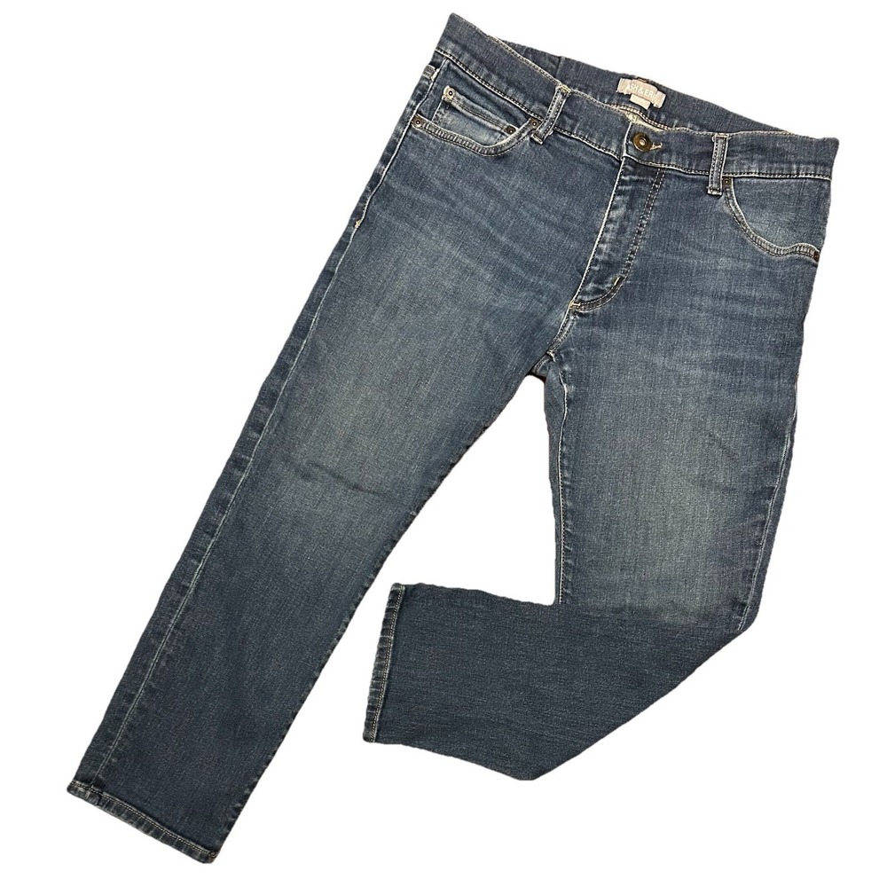 Ash & Erie Jeans Mens 31x26 Blue Denim Stretch Short Inseam Skinny Slim Fit